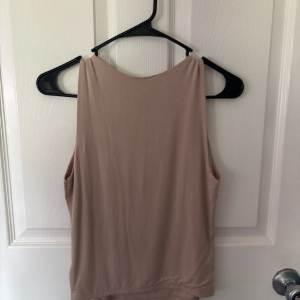 Chic Beige Sleeveless Tank Top